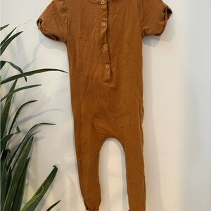 Cozy Tan Kids Jumpsuit